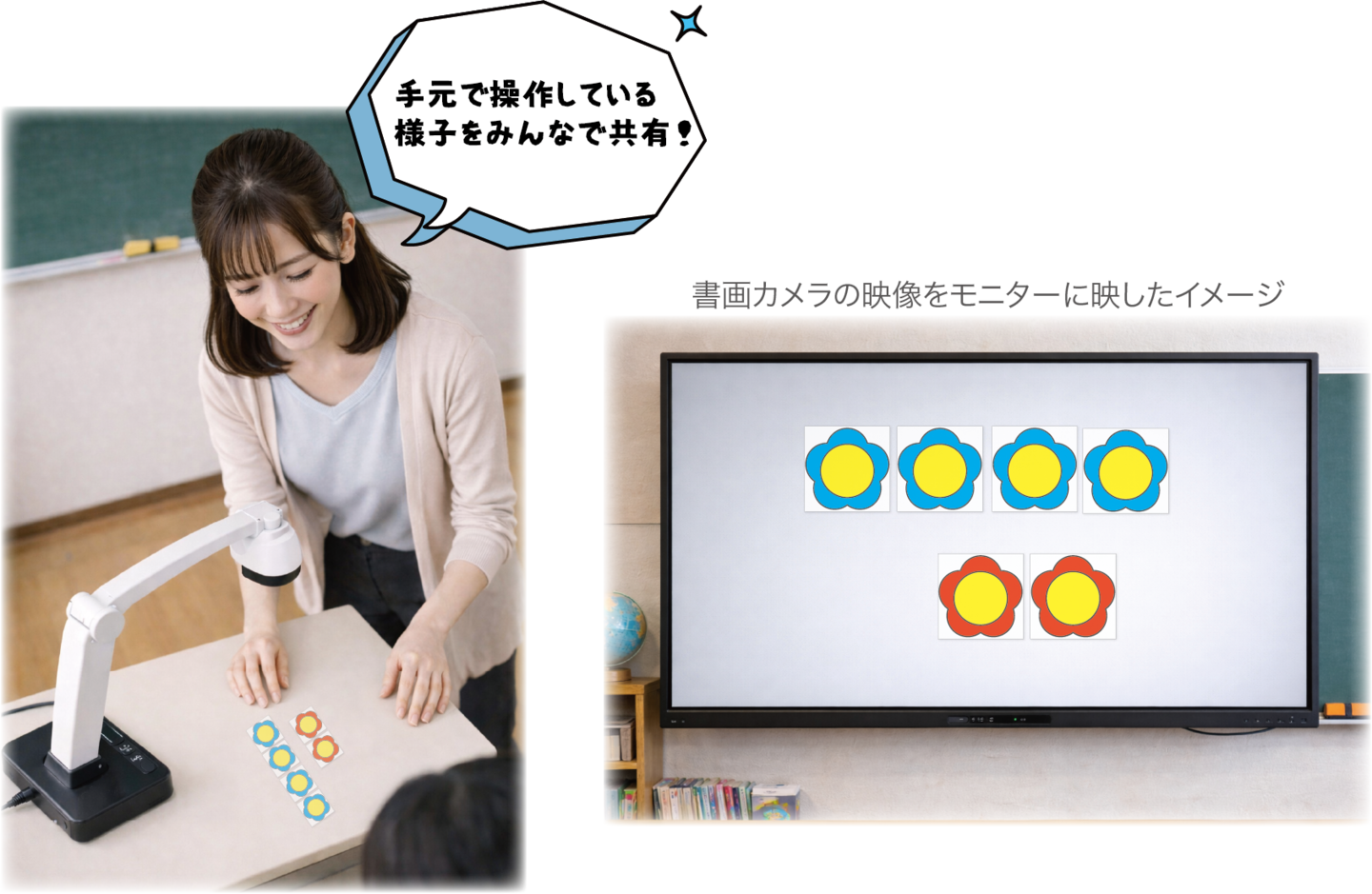 教具（書画カメラ）使用イメージ